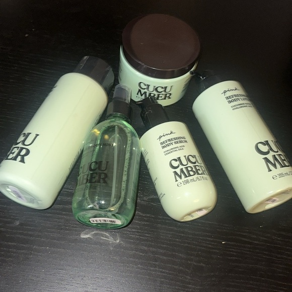 Victoria Secret Pink Cucumber Body Care Set of 5 - Picture 2 of 6